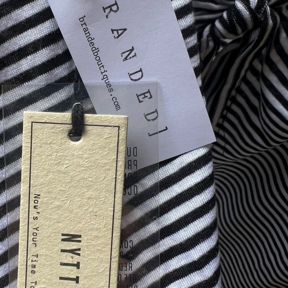 NYTT- Tie Back Tank- Black&White Stripe- Size 0 (XS)- Tags on - Picture 7 of 13